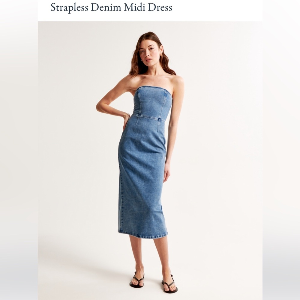 Abercrombie & fitch denim midi dress